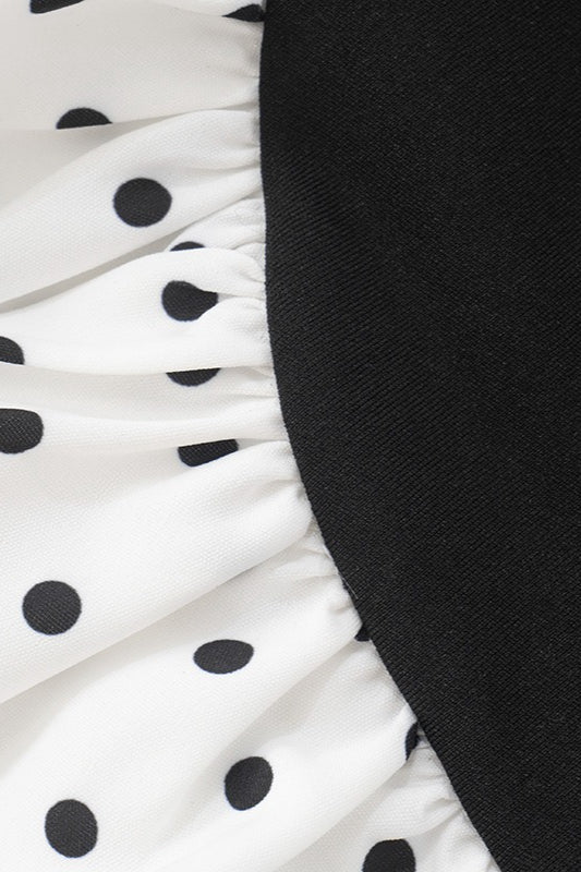 Polka Dot Strapless Bodycon Mini Dress