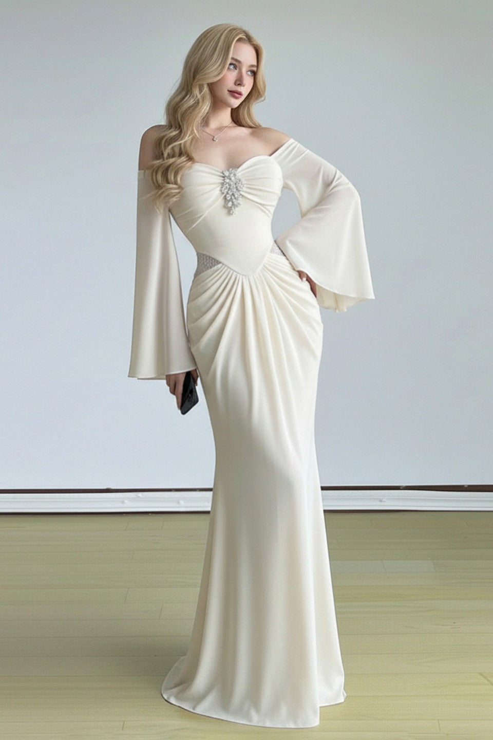 Strapless Column Gown Prom Dress