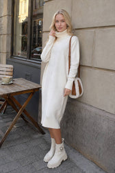 Loose Turtleneck Sweater Dress