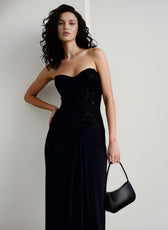 Deep Plunge Bodycon Mermaid Gown Prom Dress