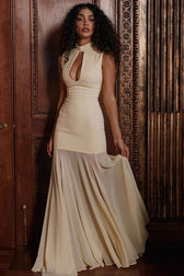 Sheer Mermaid Strapless Corset Dress