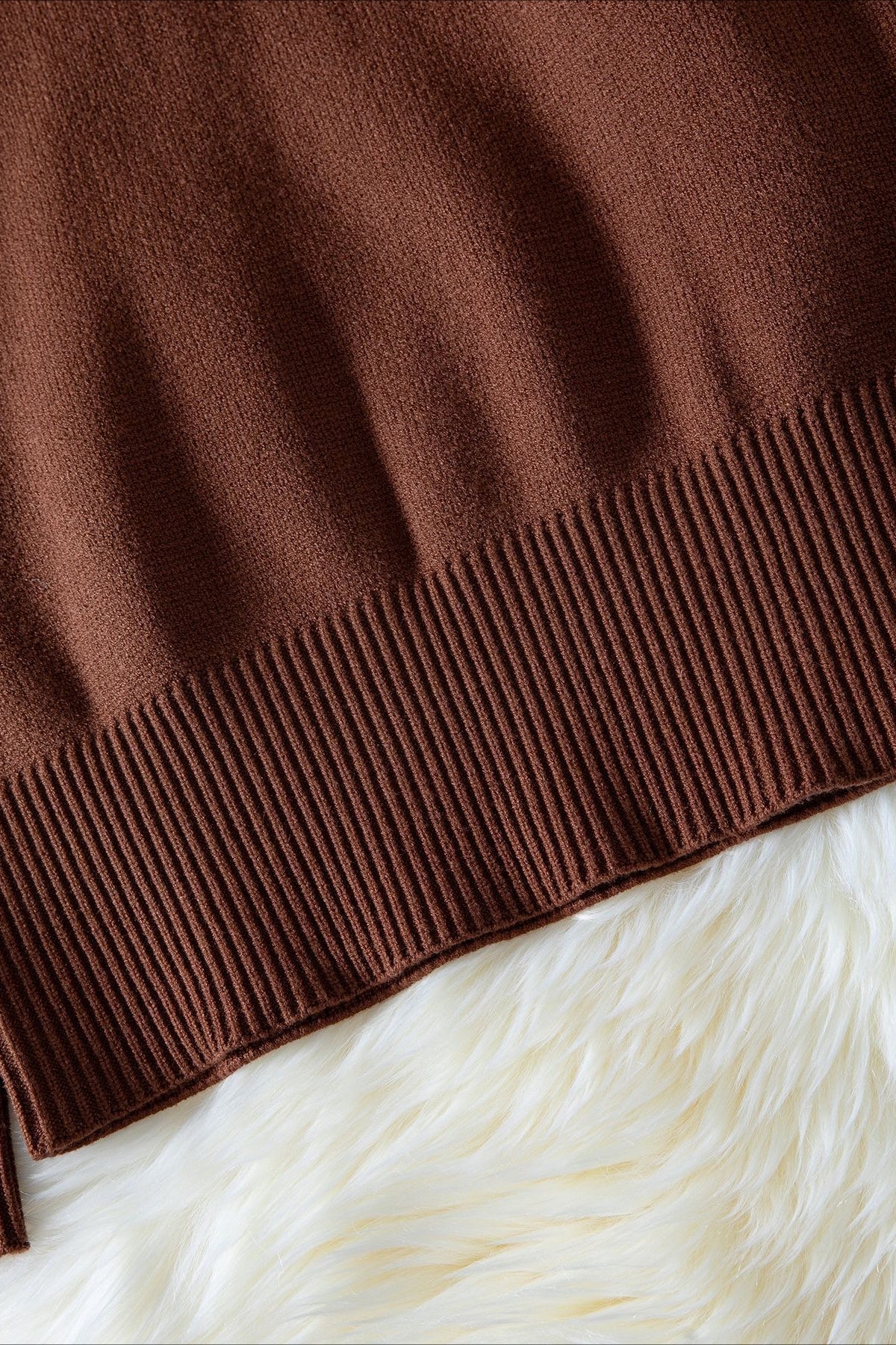 Casual Ribbed Knit Sweater