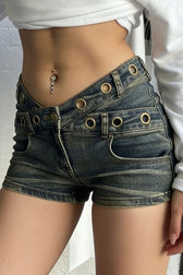 Y2K Hardware Trim Low Rise Shorts