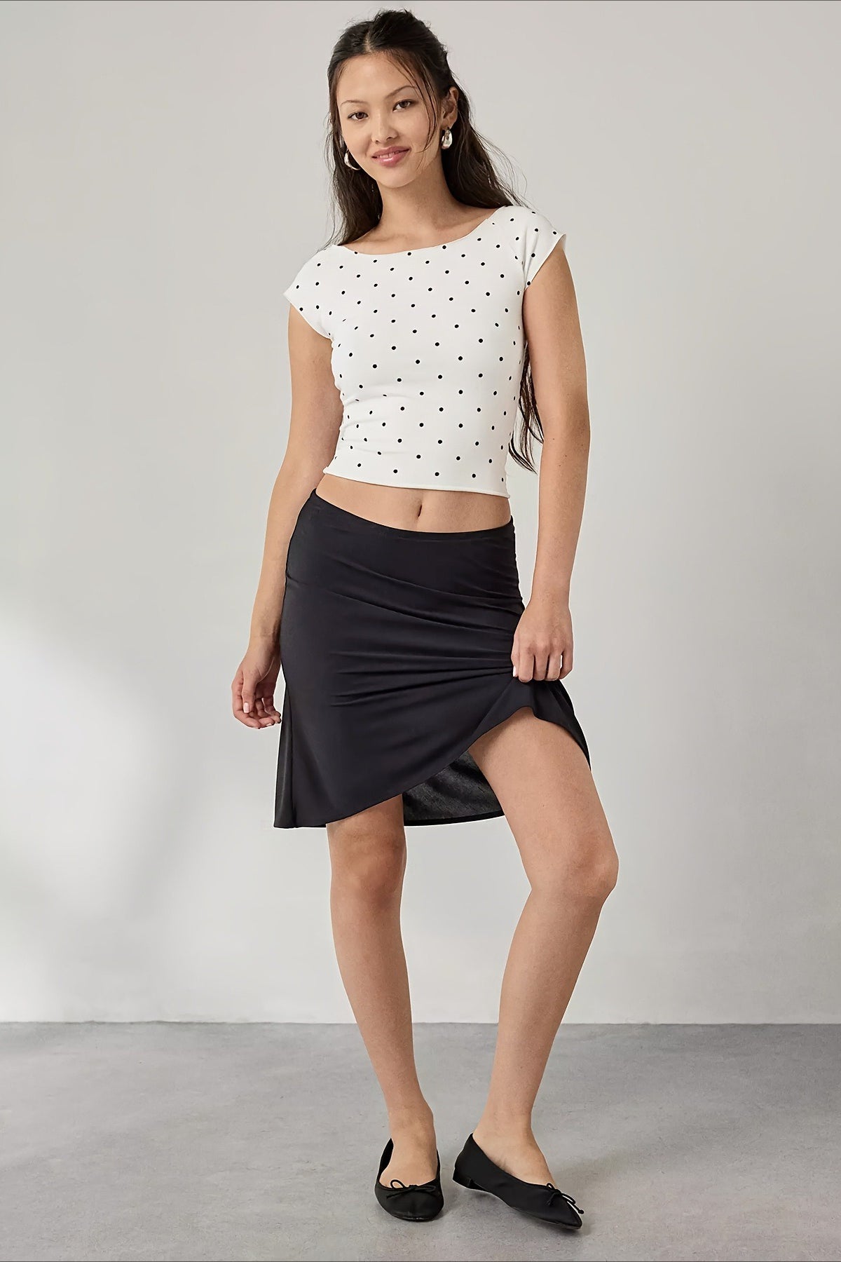 Fitted Boat Neck Slim Fit Crop Top