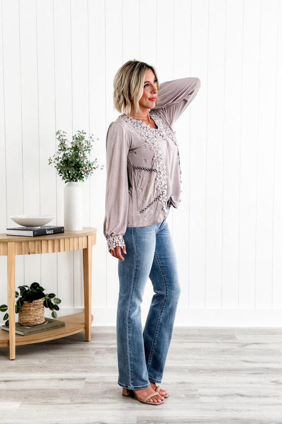 High Waist Flare Leg Stretch Denim Jeans