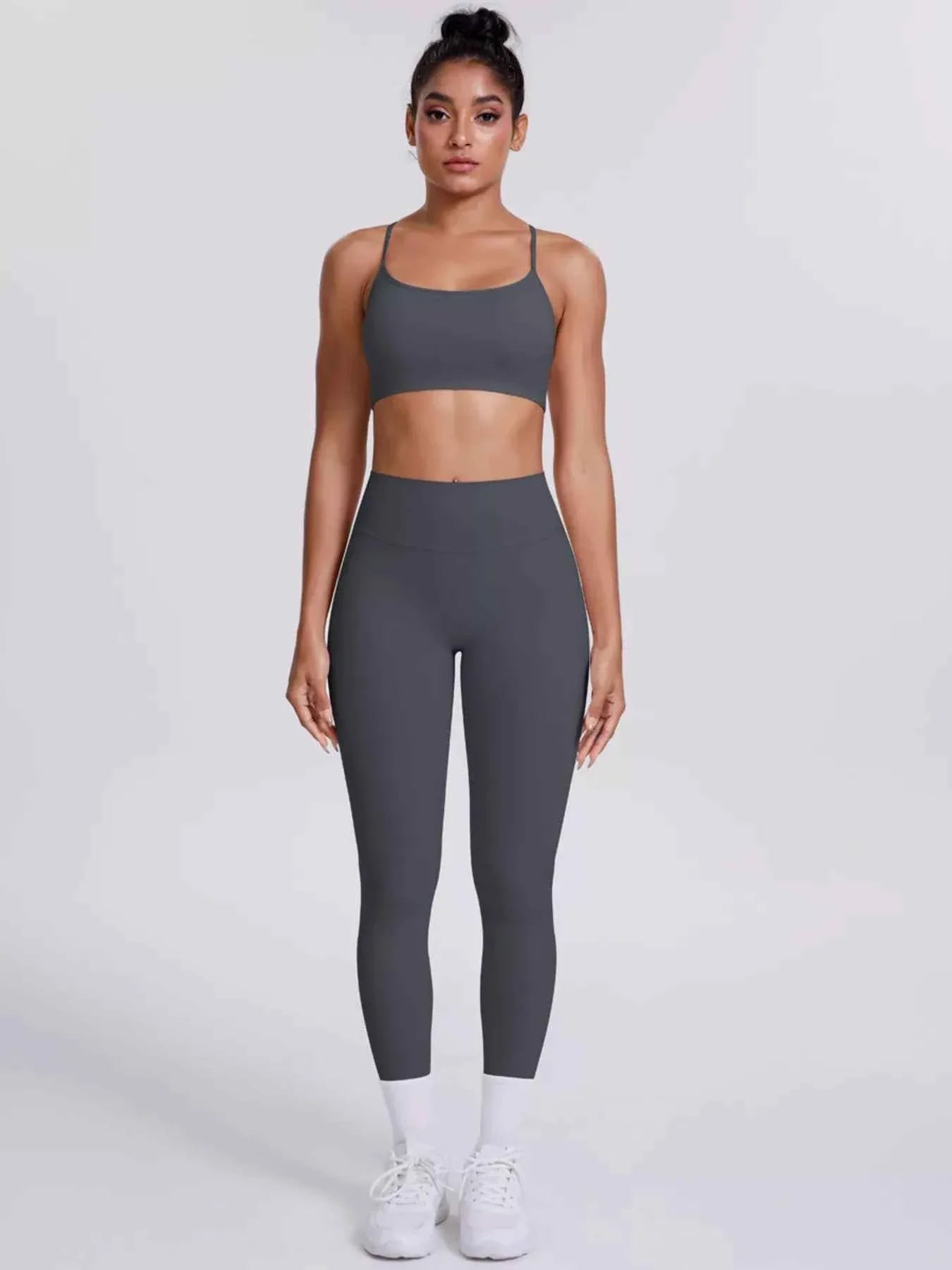 Criss-Cross Back Cami and Leggings Active Set