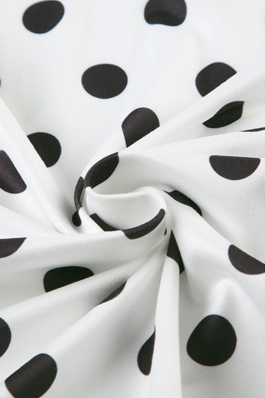 Polka Dot Halter Backless Bodycon Dress