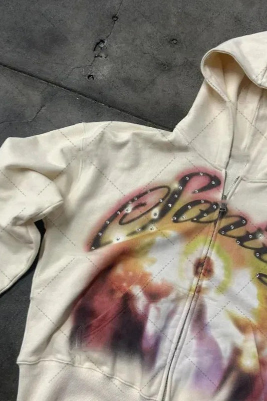 High Street Zip Up Hoodie