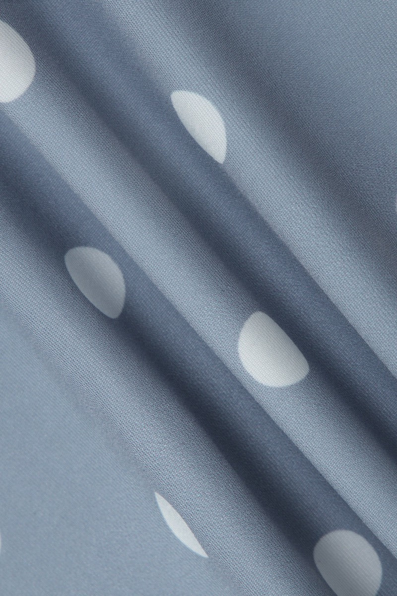 Polka Dot Lace Trim Deep V-Neck Halter Neck Crop Top 13