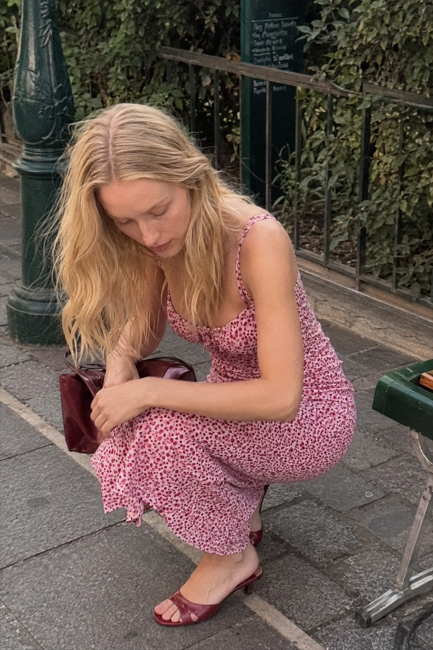Cami Floral Bohemian Vacation Midi Dress