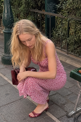 Cami Floral Bohemian Vacation Midi Dress