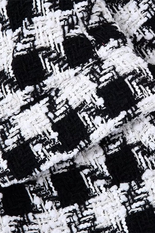 Houndstooth Double Breasted Blazer