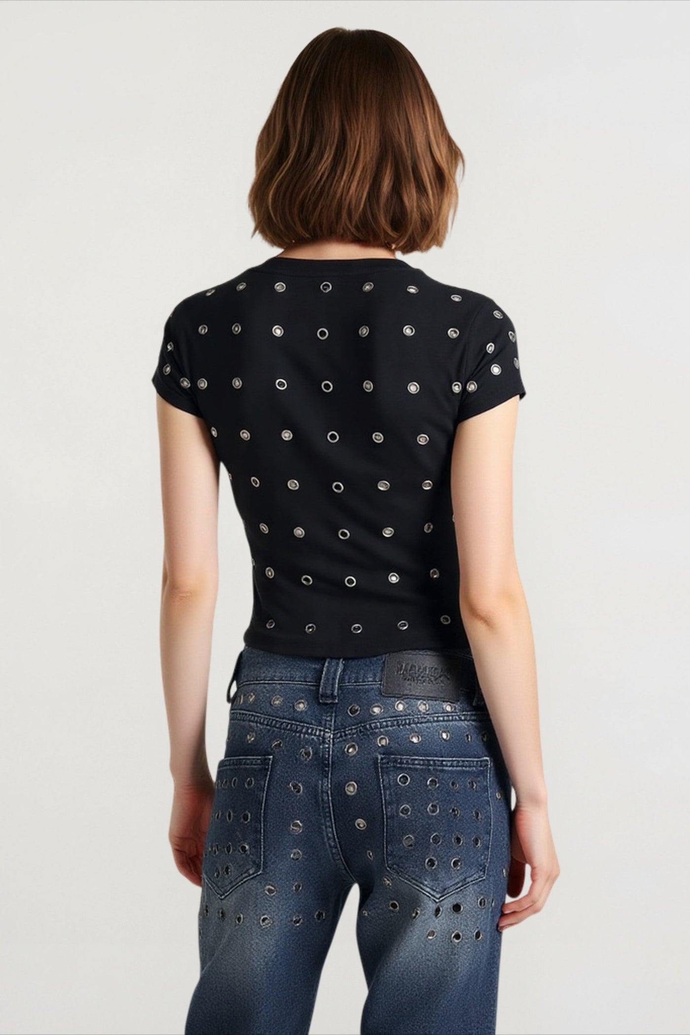 Metal Trim Fitted T-shirts
