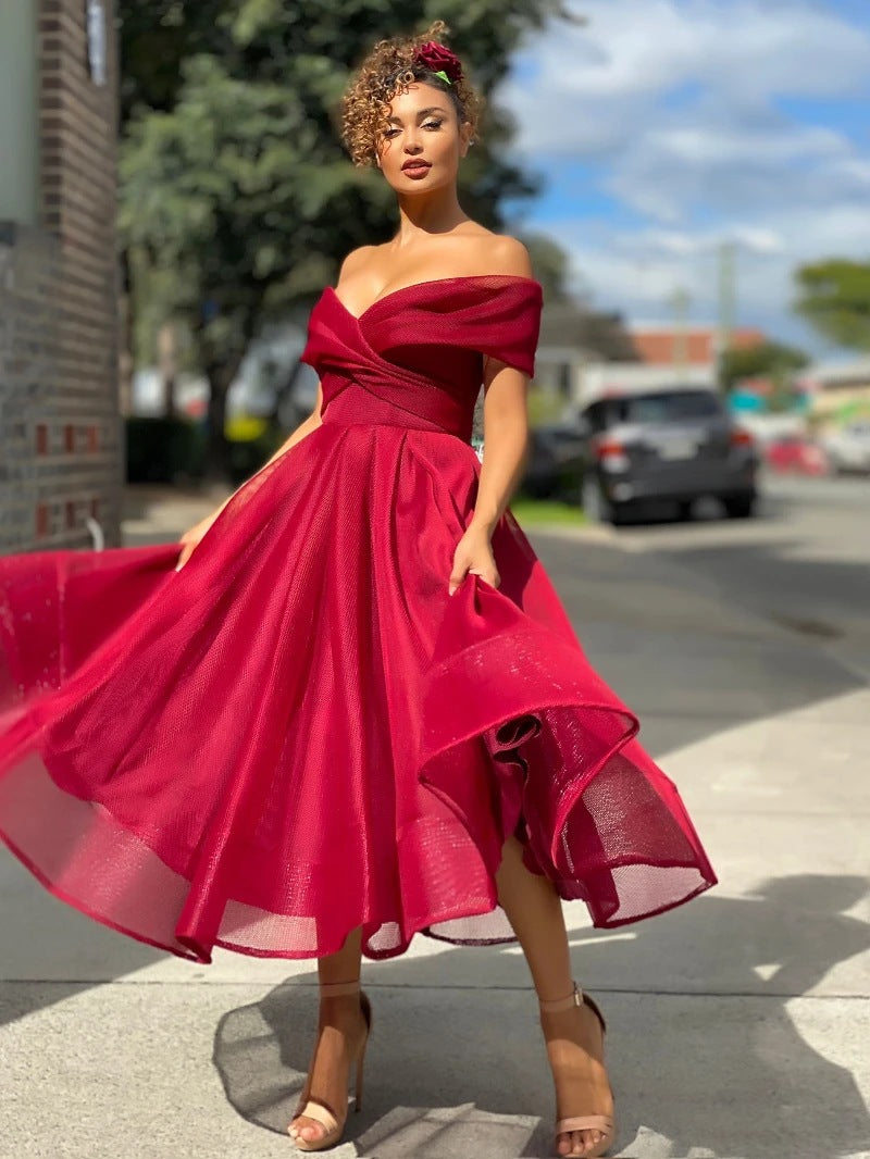 Erika Exclusive Off Shoulder Bridesmaid Dress Premium Wardrobe Essential