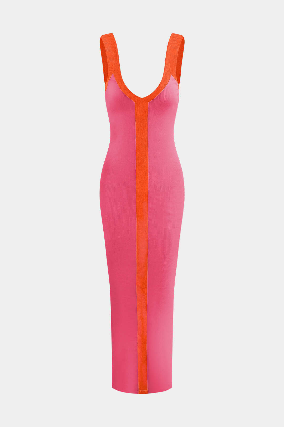 Ribbed Knit Scoop Neck Sleeveless Bodycon Maxi Dress 12