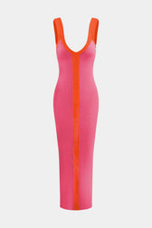 Ribbed Knit Scoop Neck Sleeveless Bodycon Maxi Dress 12