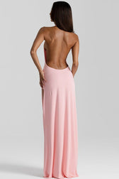Backless Halter-Neck Maxi Dress