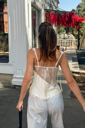 Lace Tie Front Cami Top