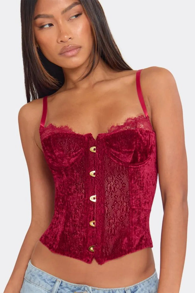Lace Boned Cami Top