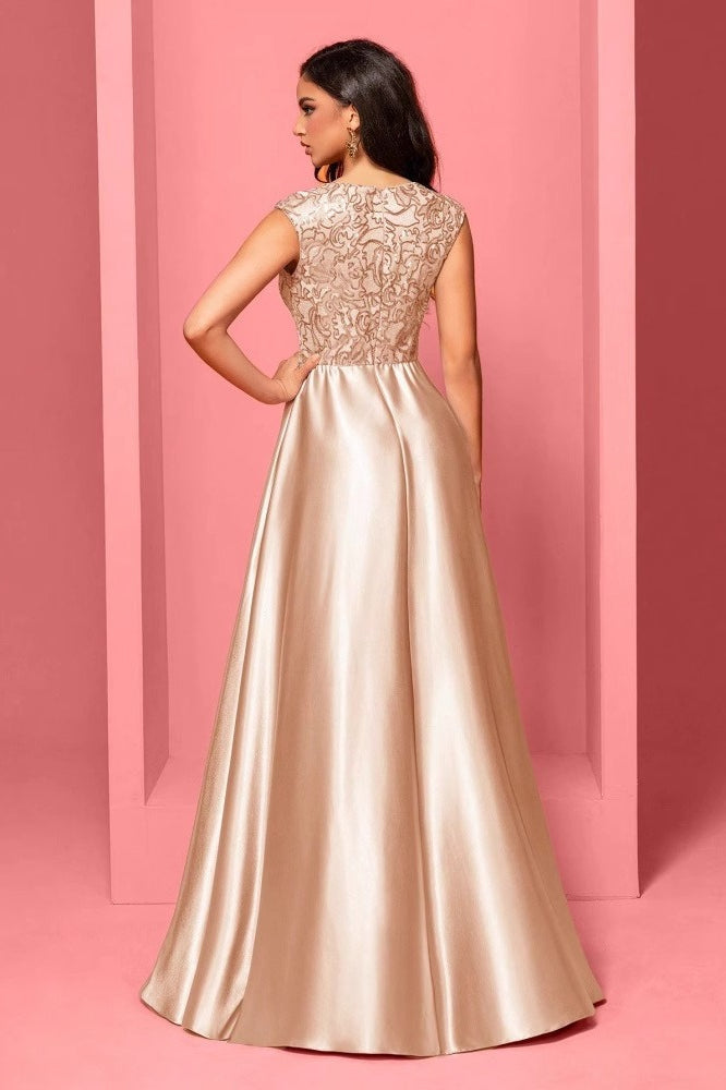 V Neck Sleeveless Mermaid Prom Dress