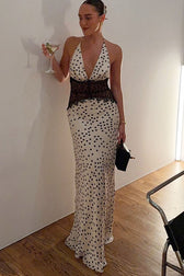Lace Panel Sheer Maxi Dress 2