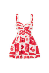 Halter Neck Floral Cut Out Fit and Flare Mini Dress 7