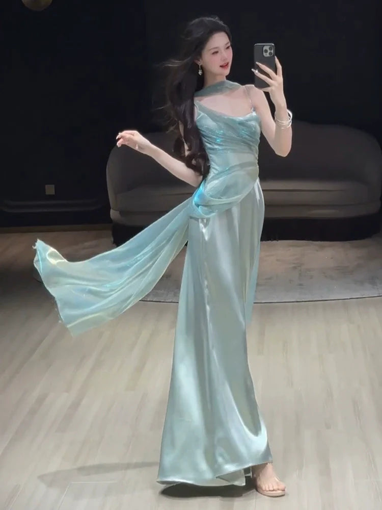 Mermaid Long Prom Dress Sexy Evening Dresses   fg7662