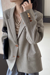 Elevated Casual Peak Lapel Blazer