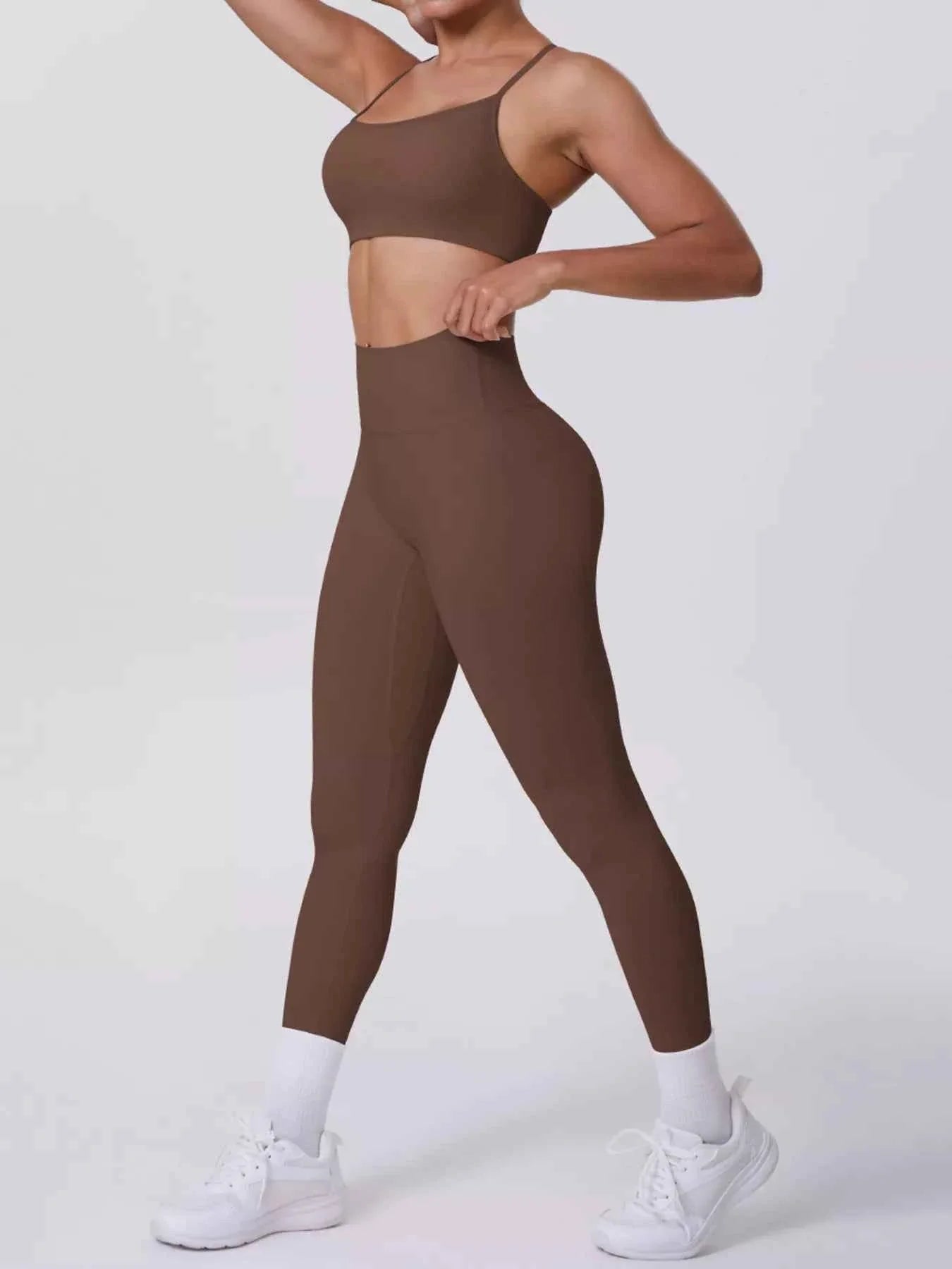 Criss-Cross Back Cami and Leggings Active Set