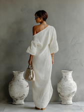 One Shoulder Long Sleeve Maxi Dress Summer 8