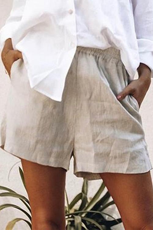 Solid Pockets Shorts