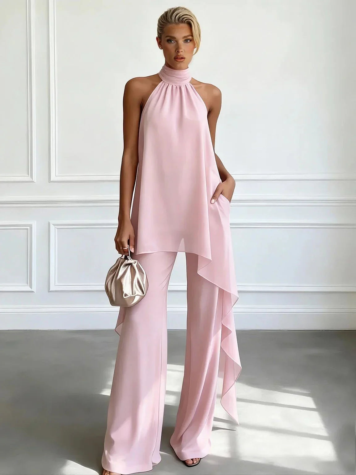 Halter Top Pants Set