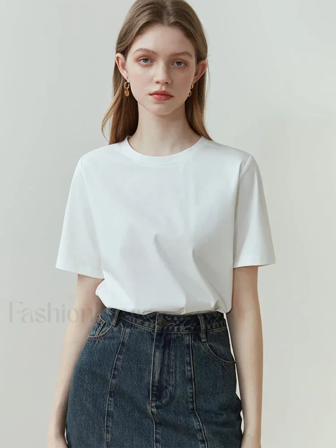 100% Cotton Straight White Black T-Shirt