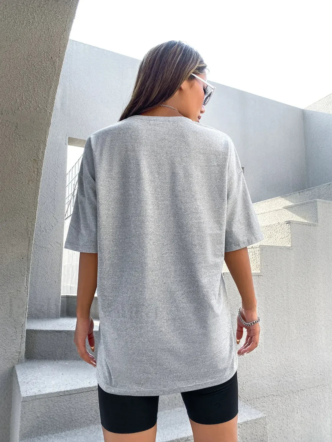 100% Cotton USA New York Letter Print T-Shirt