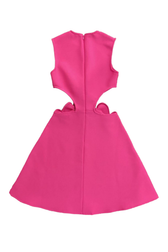 Sleeveless Cut Out Rosette Fit and Flare Mini Dress 5