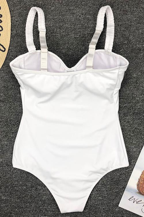 Solid One-piece Swimwear