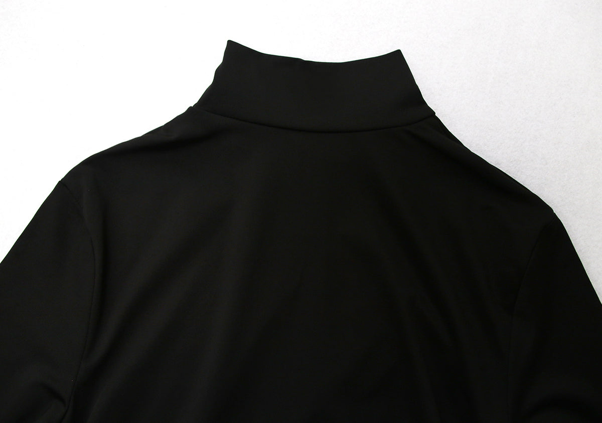 Turtleneck Long Sleeve Ruched Bodycon Midi Dress 8