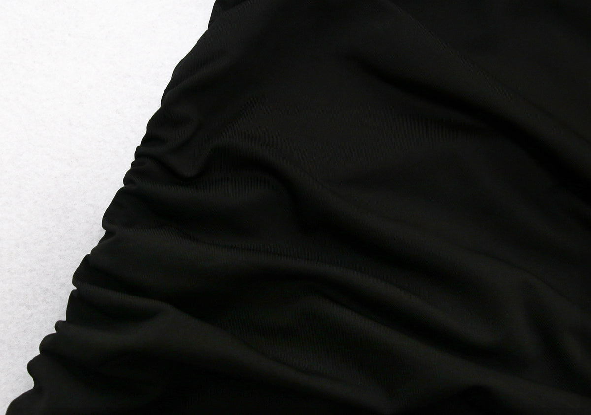 Turtleneck Long Sleeve Ruched Bodycon Midi Dress 10