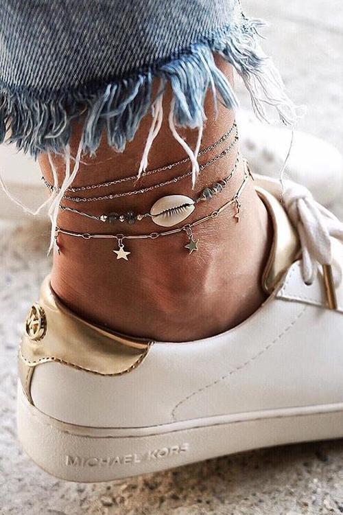 Shell Star Ankle Chians