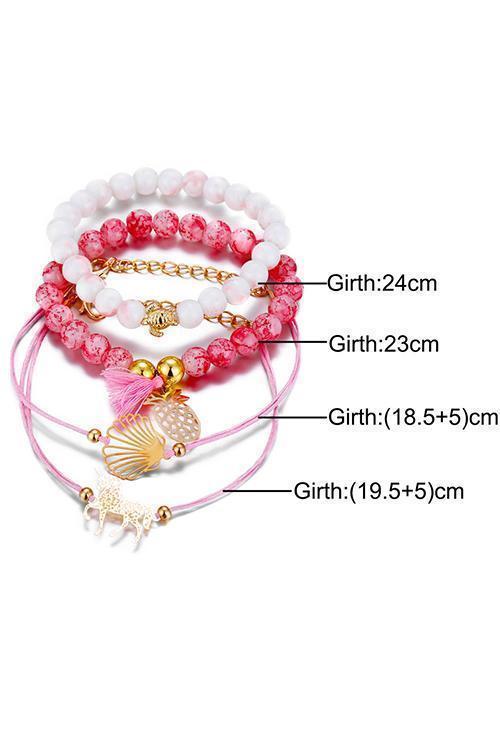 Unicorn Tortoise Beads Layer Bracelet