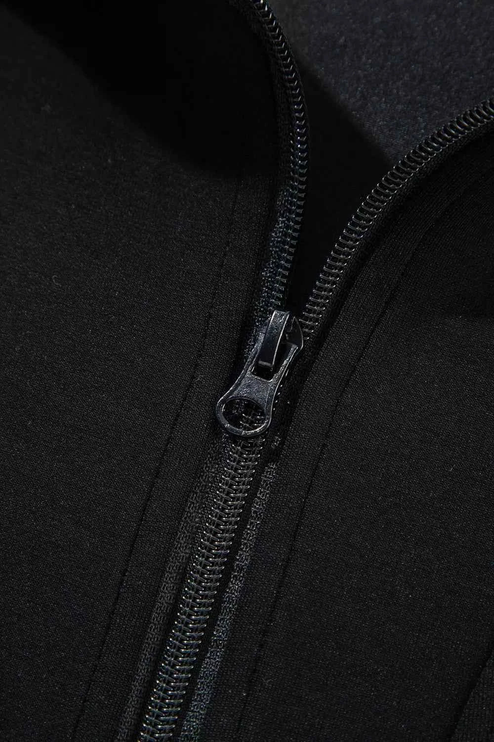 Solid Zip Sailor Collar Pullover Athleisure Sweatpants 2pcs Set