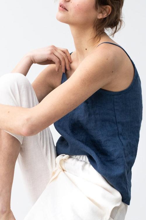 Solid Linen Tank Top