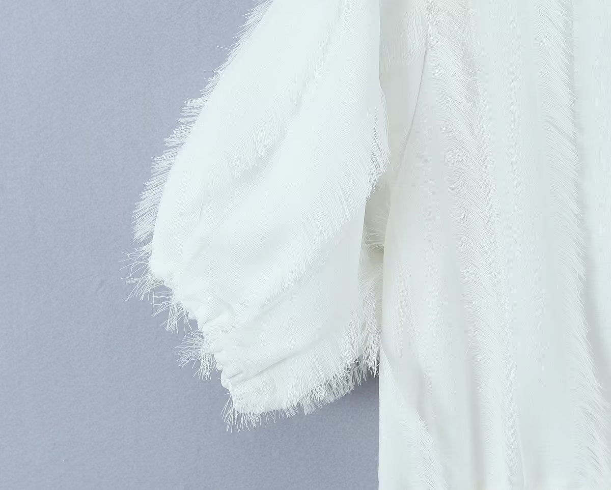 Princess Petti Dress Women Bubble Sleeve V Neck Dress