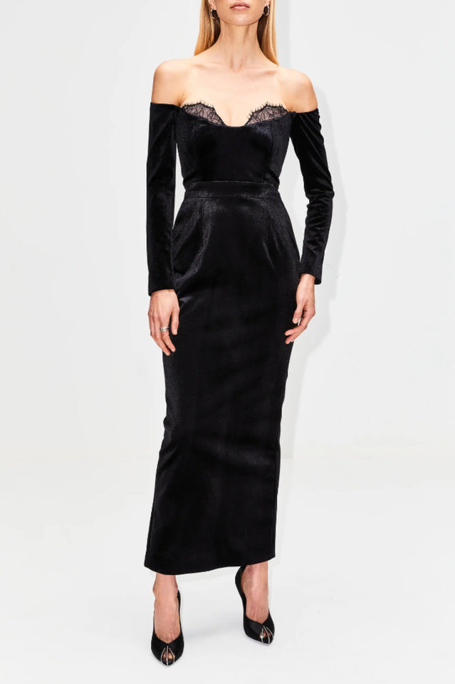 Palma Strapless Velvet Dress