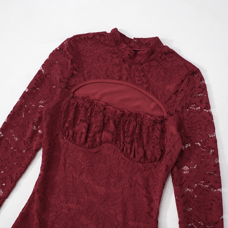 Ingram Mini Dress Maroon