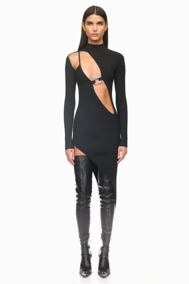 Pamela Asymmetrical Midi Dress