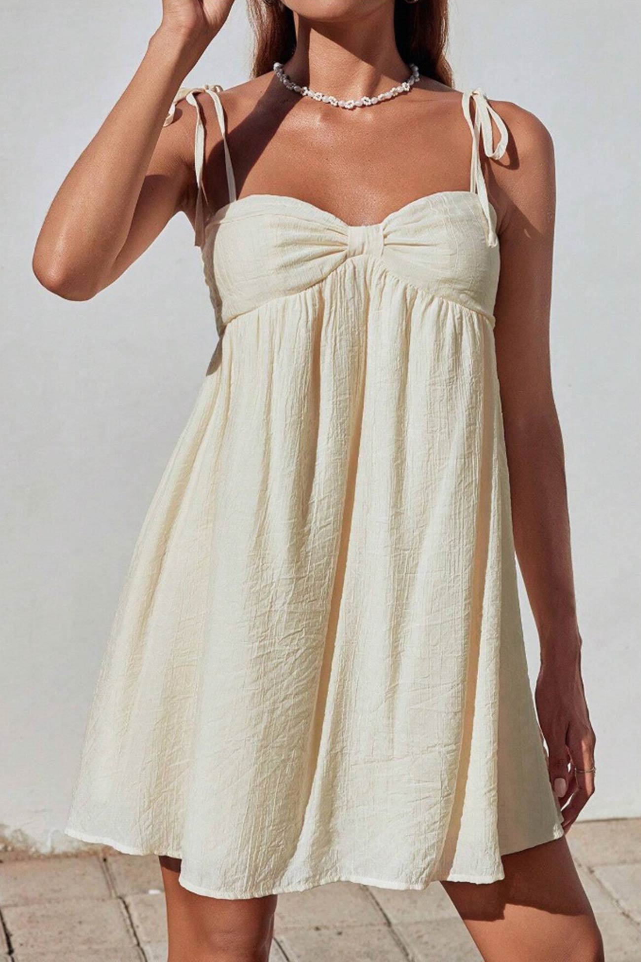 Bow Tie up Cami Mini Dress