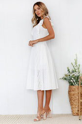 Butterfly Ruffle Sleeve Lace Midi Dress - 2 Colors - View 5