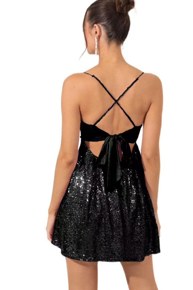 Sequin Sleeveless Bodycon Party Midi Dress - View 7