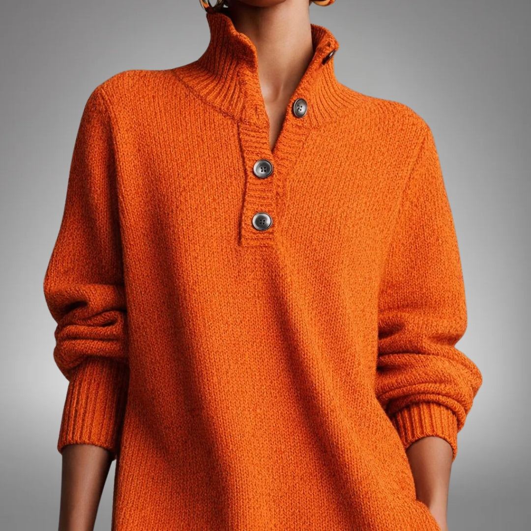 Turtleneck Long Sleeve Knit Midi Sweater Dress